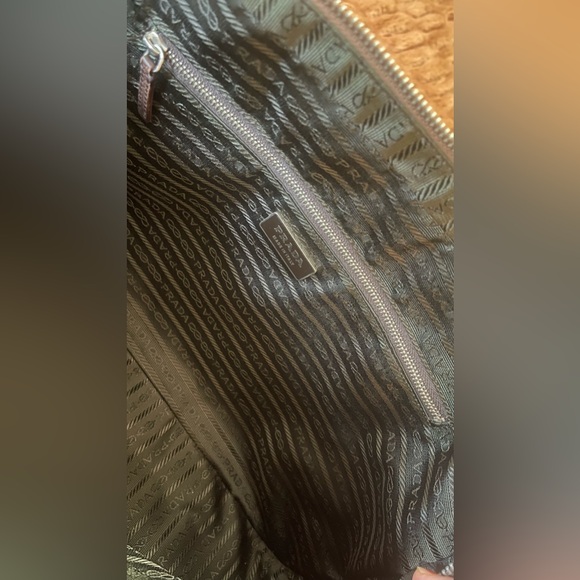 PRADA Canvas Leather Boston Bag. Color beige and orange - Picture 9 of 10